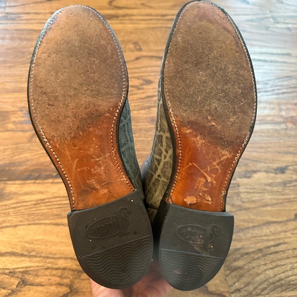 Justin Genuine Elephant Cowboy Boots EUC Size 8.5D (medium width) - Picture 7 of 9